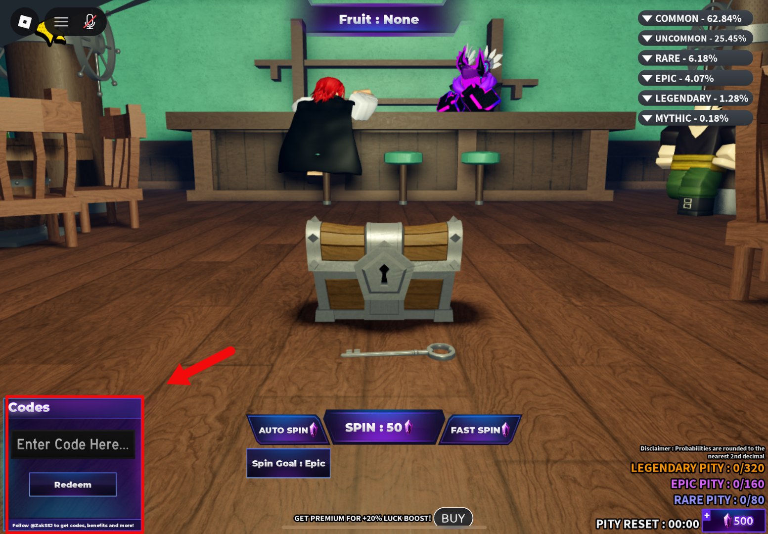 Codes Input Box