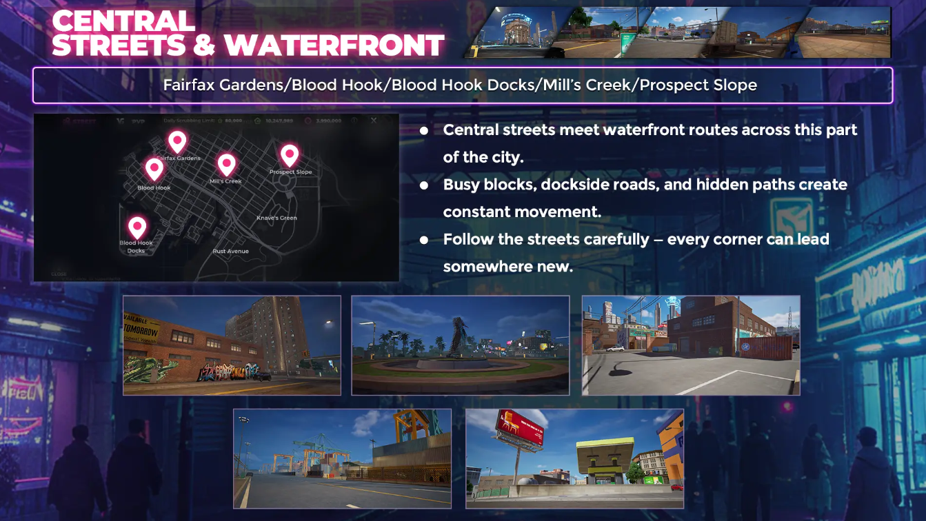 central street & waterfront